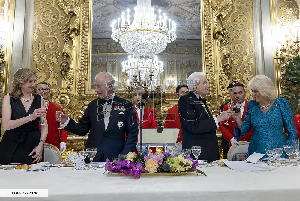 State Banquet for Charles III and Camilla - Rome