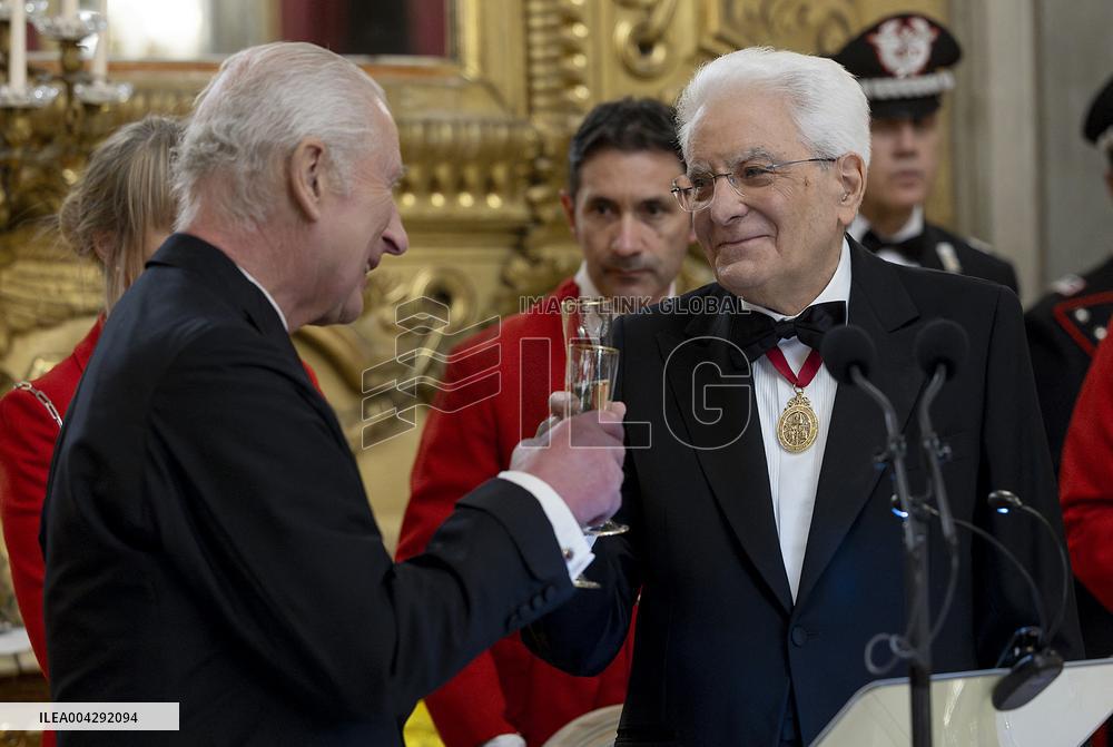 State Banquet for Charles III and Camilla - Rome