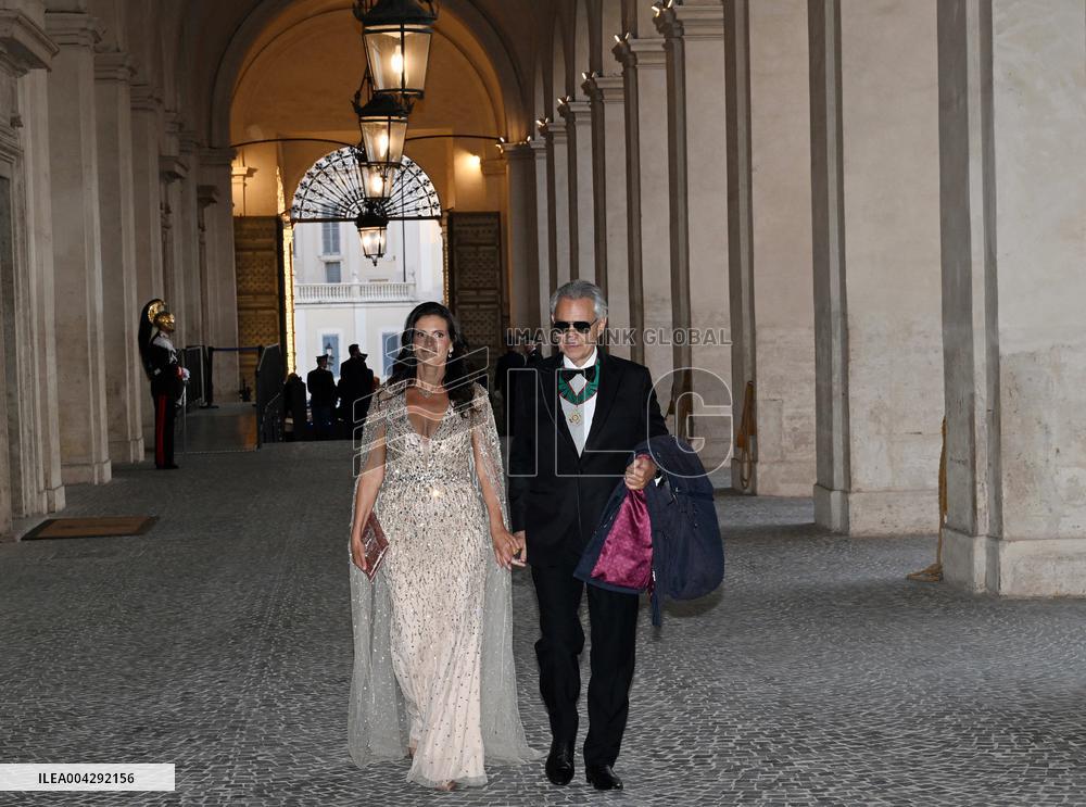 State Banquet For Charles III And Camilla - Rome