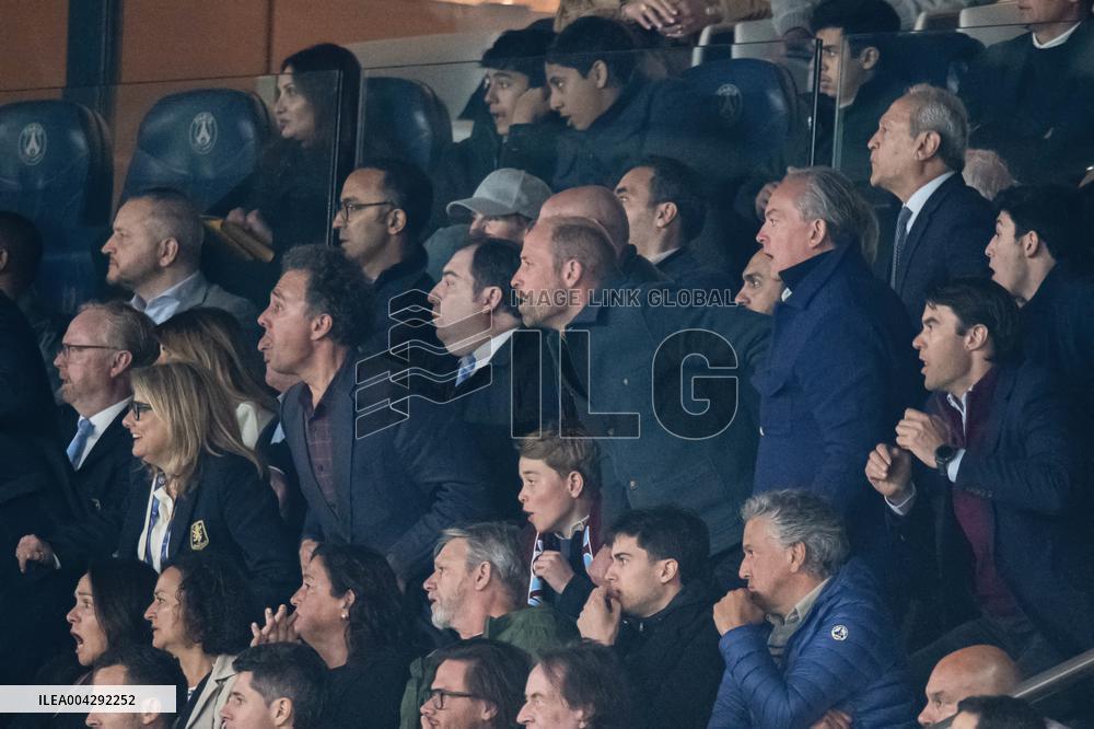 Prince William At PSG vs Aston Villa - Paris