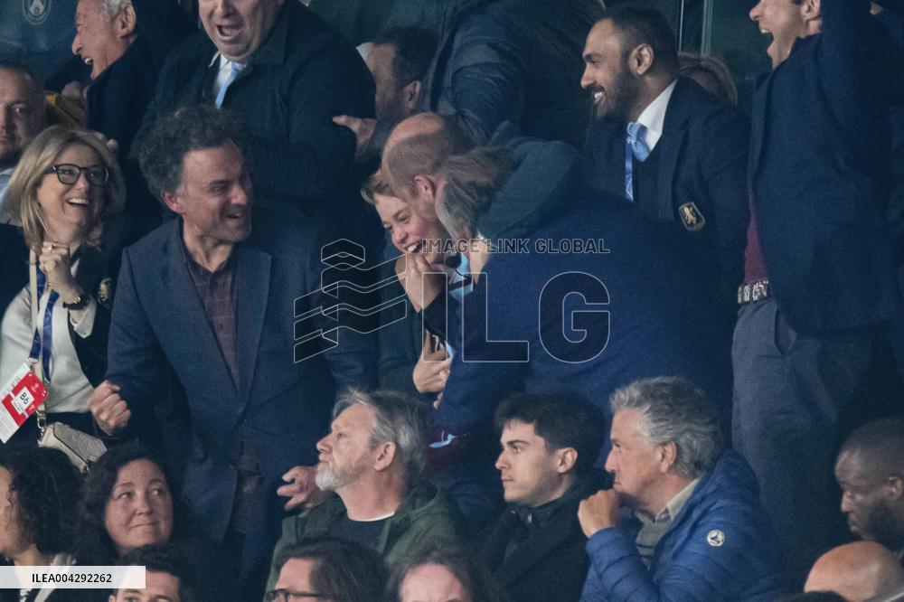 Prince William At PSG vs Aston Villa - Paris