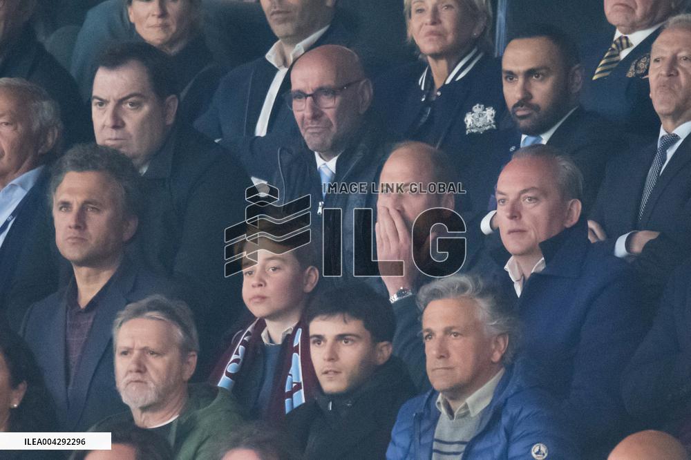Prince William At PSG vs Aston Villa - Paris