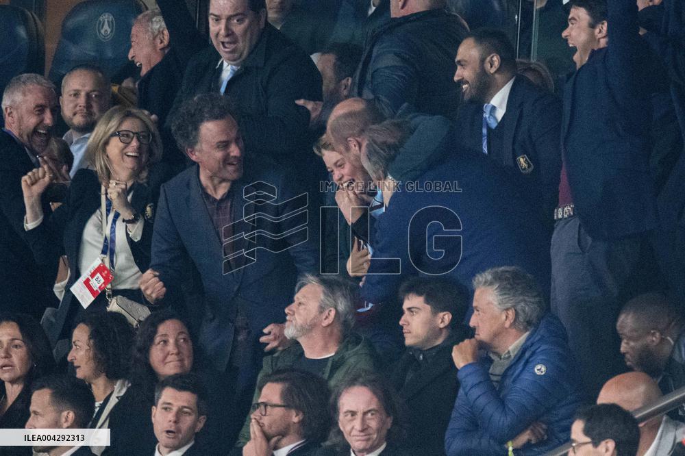 Prince William At PSG vs Aston Villa - Paris