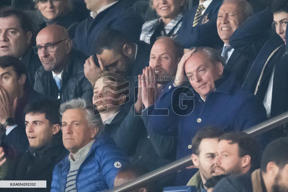 Prince William At PSG vs Aston Villa - Paris