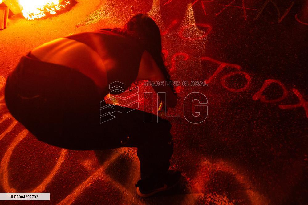 Demonstration against the transfemicide of Sara Millerey a women tourtured and killed in northern Colombia