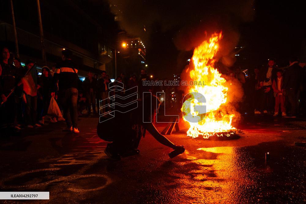 Demonstration against the transfemicide of Sara Millerey a women tourtured and killed in northern Colombia