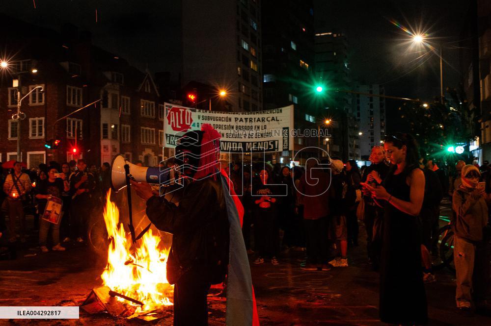 Demonstration against the transfemicide of Sara Millerey a women tourtured and killed in northern Colombia