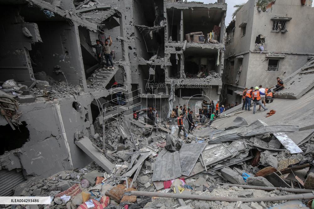 Israeli Airstrike on Gaza City - Palestine