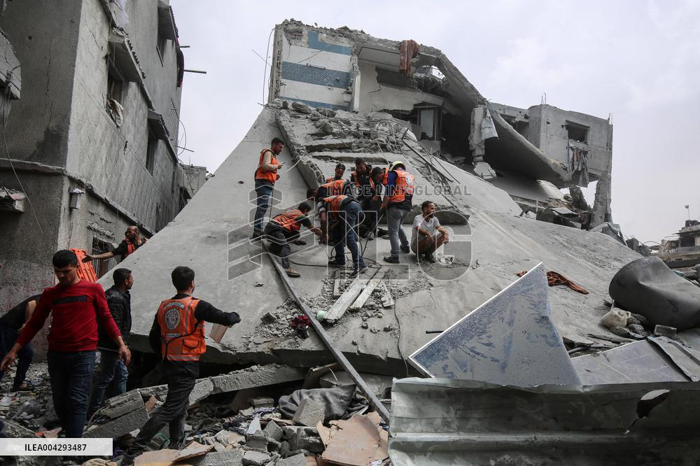 Israeli Airstrike on Gaza City - Palestine