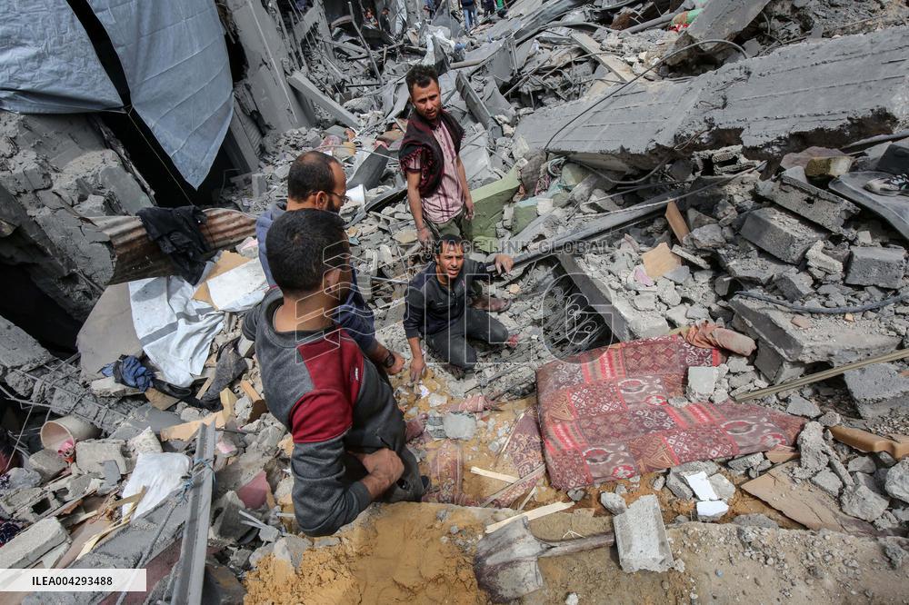 Israeli Airstrike on Gaza City - Palestine