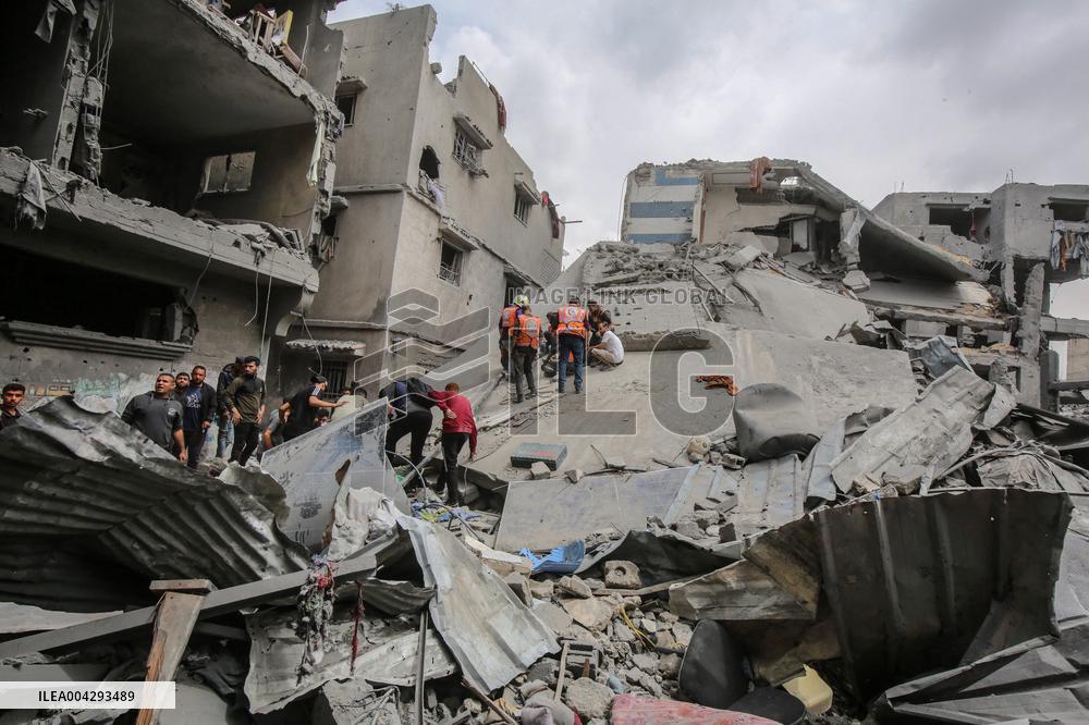 Israeli Airstrike on Gaza City - Palestine