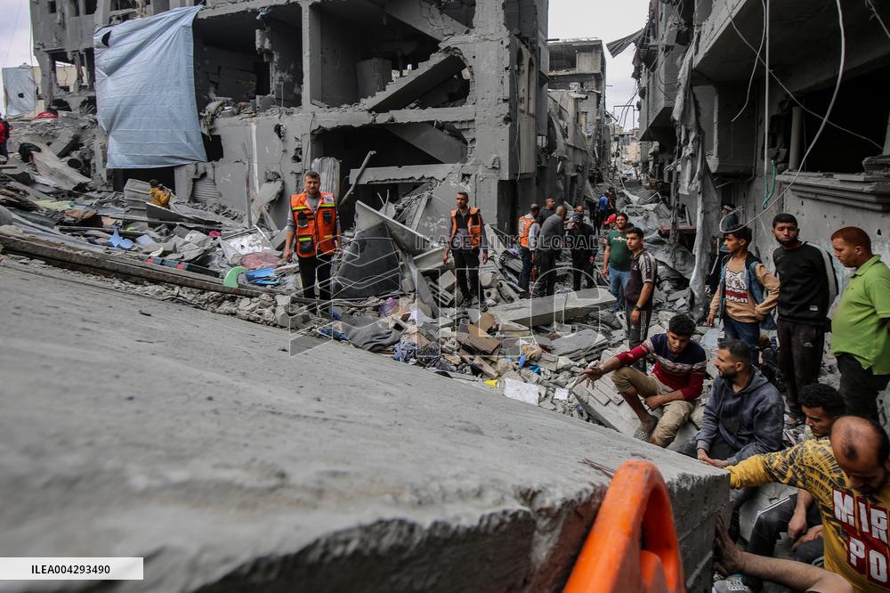 Israeli Airstrike on Gaza City - Palestine