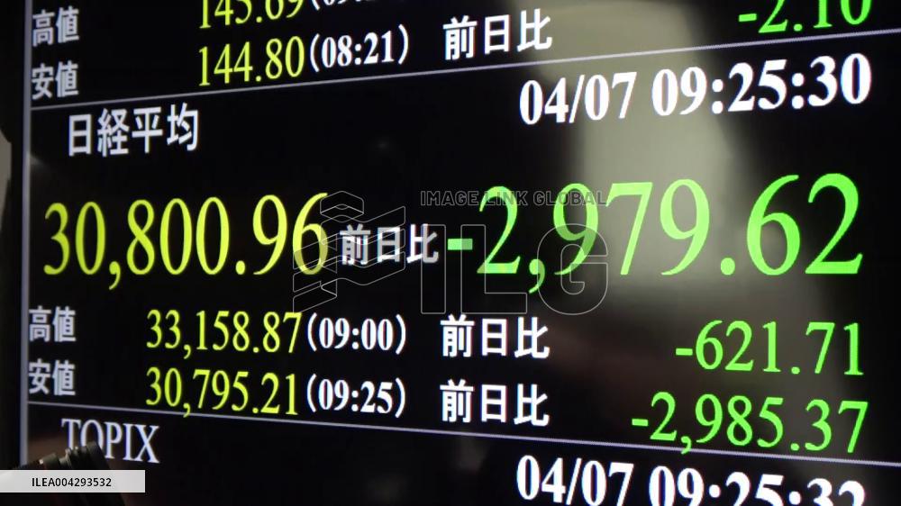 Tokyo stocks nosedive
