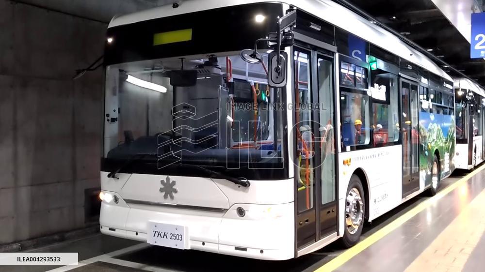 [Breaking News]Electric bus to run on Alpine route in central Japan