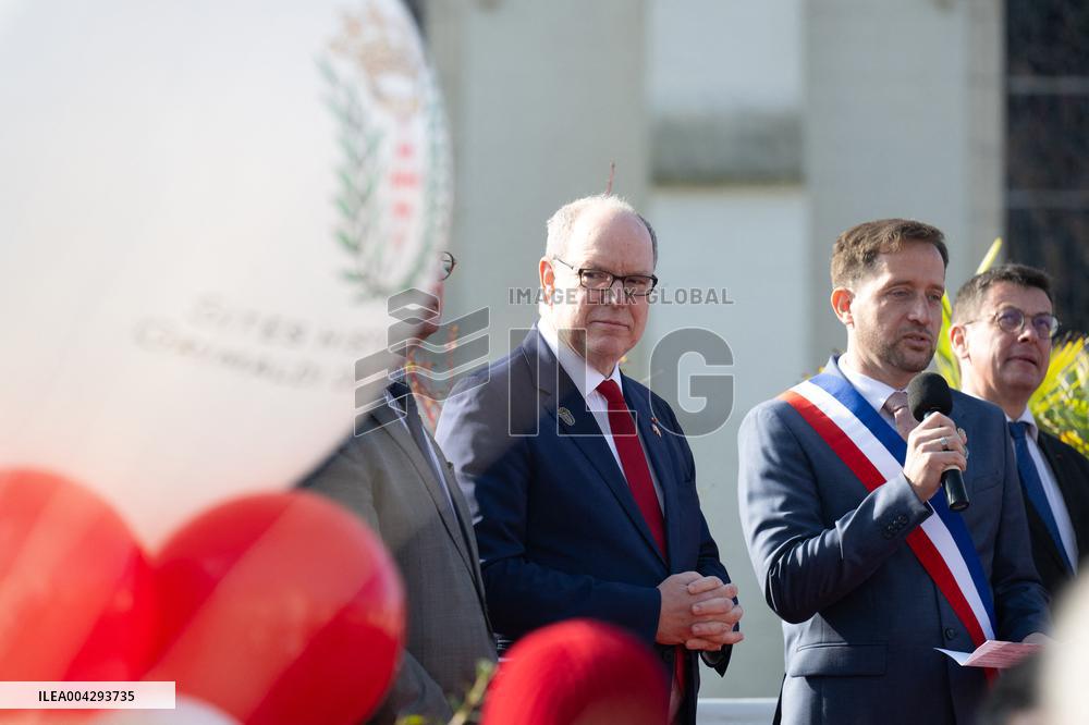 NO TABLOIDS - Official visit to Brittany by Prince Albert II of Monaco with his family - Percy