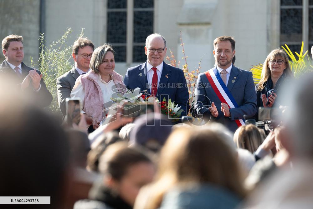 NO TABLOIDS - Official visit to Brittany by Prince Albert II of Monaco with his family - Percy