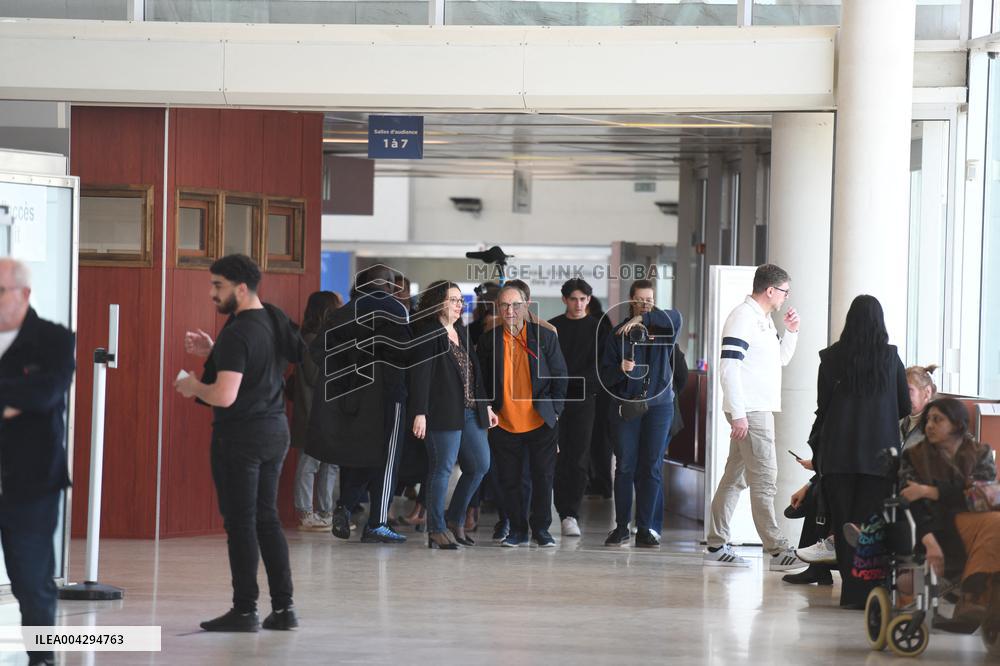 Exclusive - Evaelle Case - Parents Arrive At Court - Pontoise