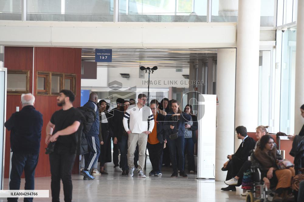 Exclusive - Evaelle Case - Parents Arrive At Court - Pontoise