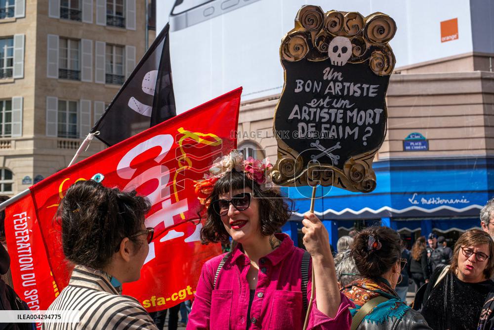 Cultural Workers Rally And Strike - Paris