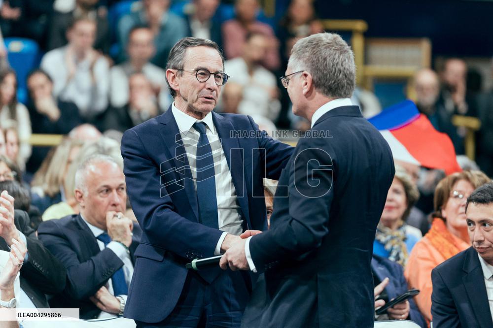 Bruno Retailleau campaign for the presidency of Les Republicains LR - Paris AJ