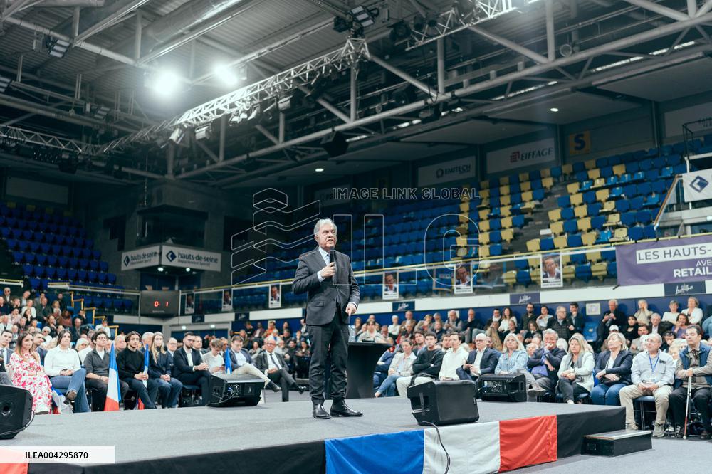 Bruno Retailleau campaign for the presidency of Les Republicains LR - Paris AJ