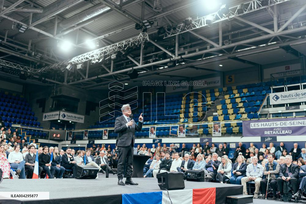 Bruno Retailleau campaign for the presidency of Les Republicains LR - Paris AJ