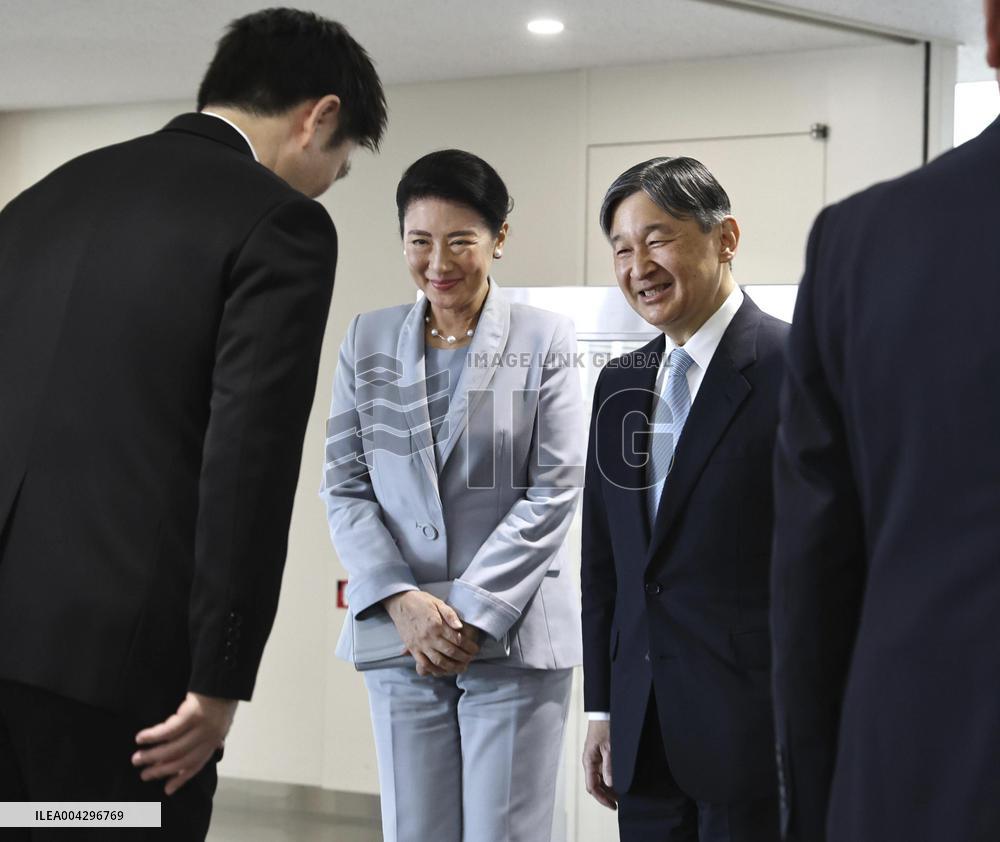 Japan emperor, empress visit Osaka