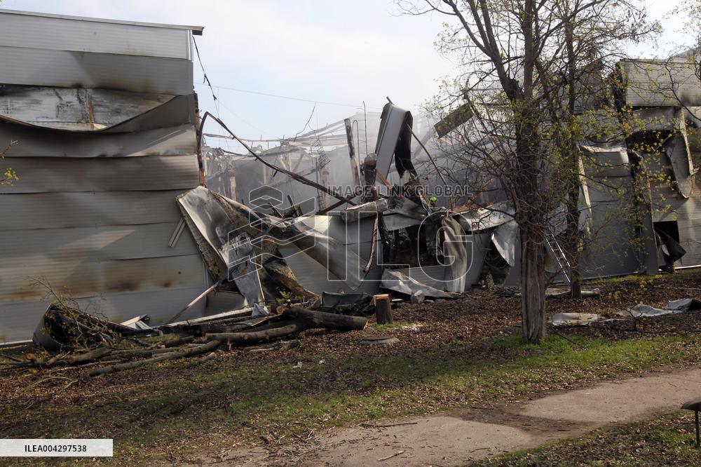 Russian missile hits civilian warehouse in Dnipro