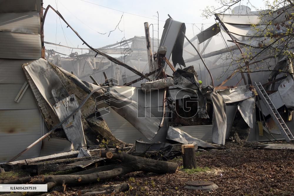 Russian missile hits civilian warehouse in Dnipro