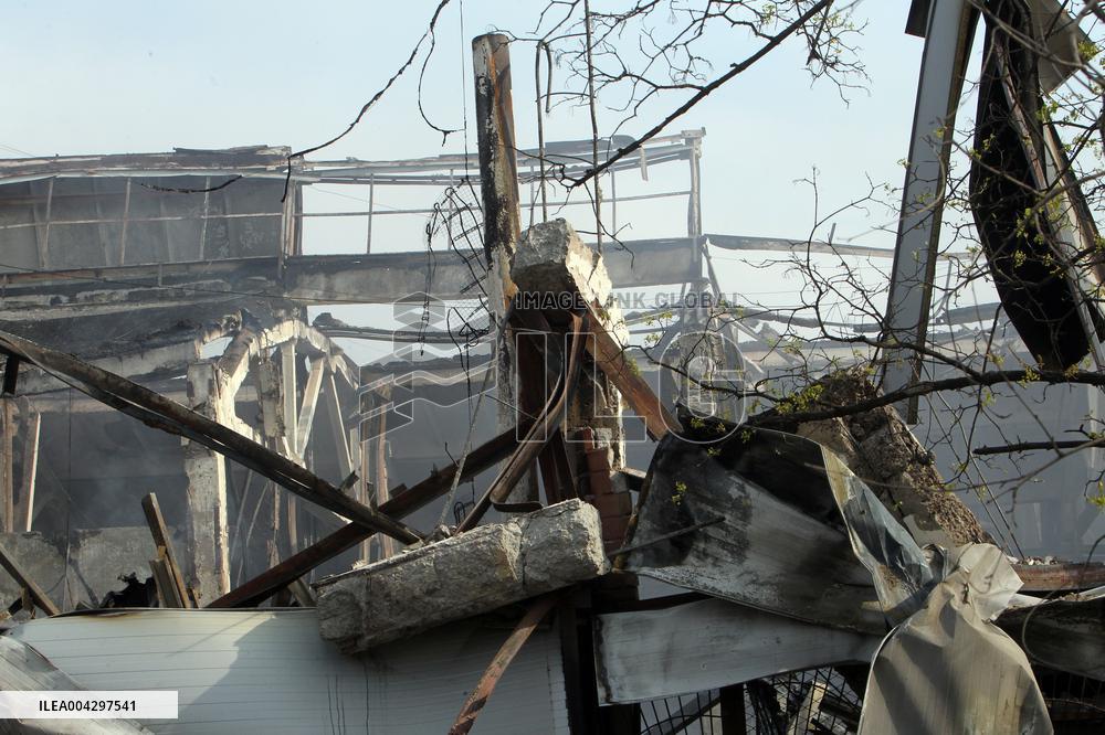 Russian missile hits civilian warehouse in Dnipro