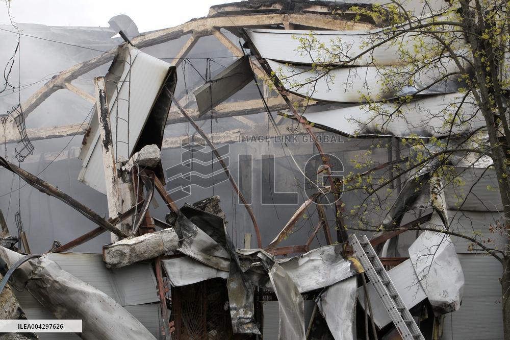 Russian missile hits civilian warehouse in Dnipro