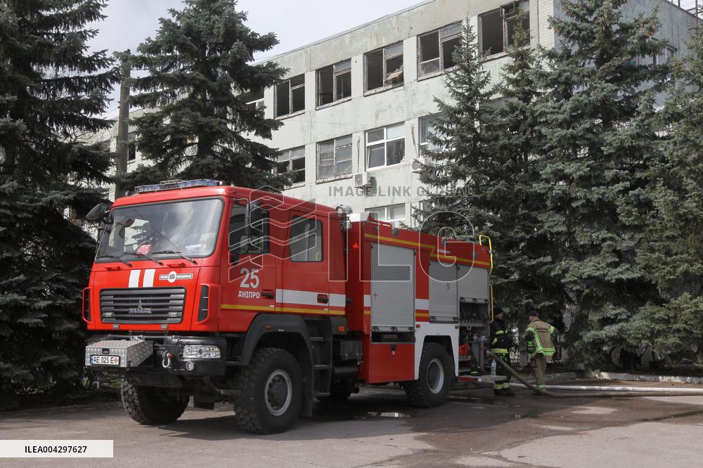 Russian missile hits civilian warehouse in Dnipro