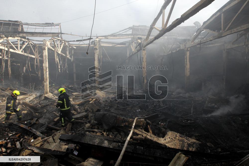 Russian missile hits civilian warehouse in Dnipro