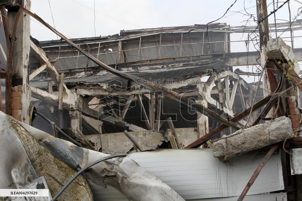 Russian missile hits civilian warehouse in Dnipro