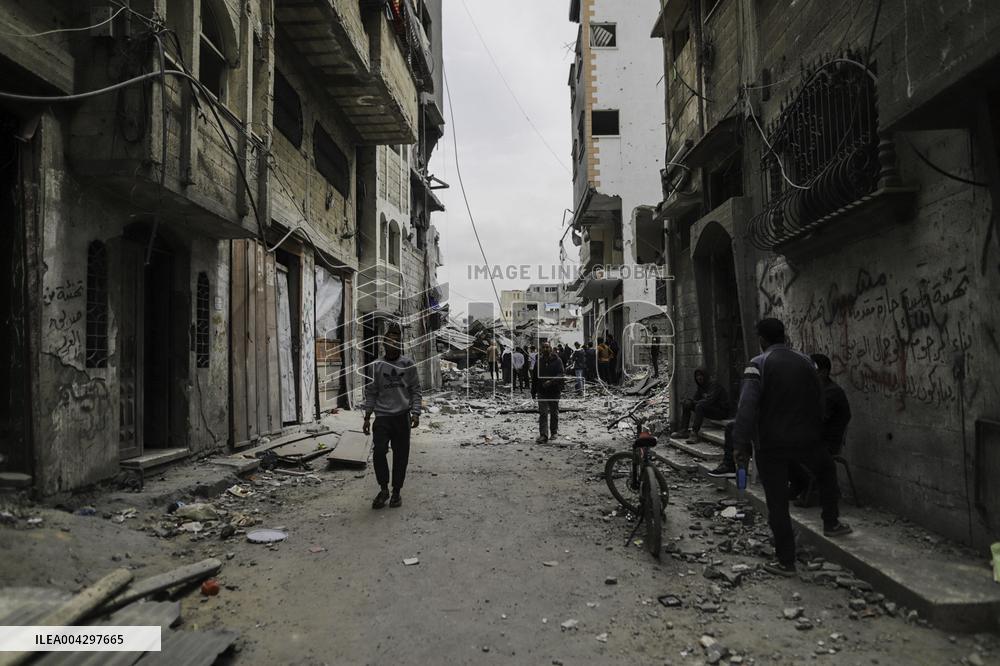 Israeli Airstrike of April 9 in Gaza - Palestine