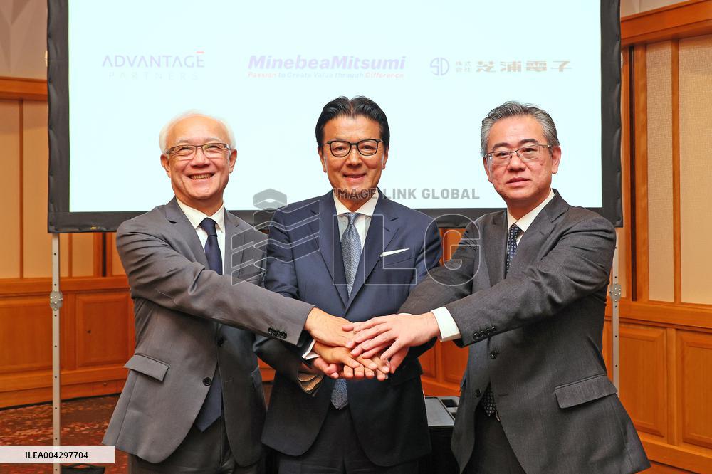 Minebea-Mitsumi Shibaura Electronics Joint Press Conference