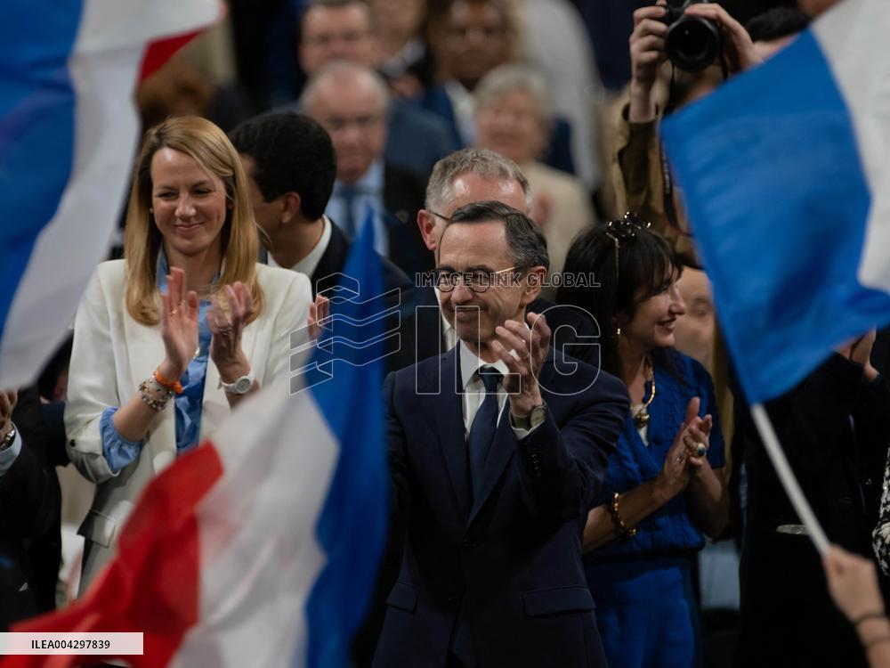 Bruno Retailleau Campaign for The Presidency of Les Republicains LR - Levallois