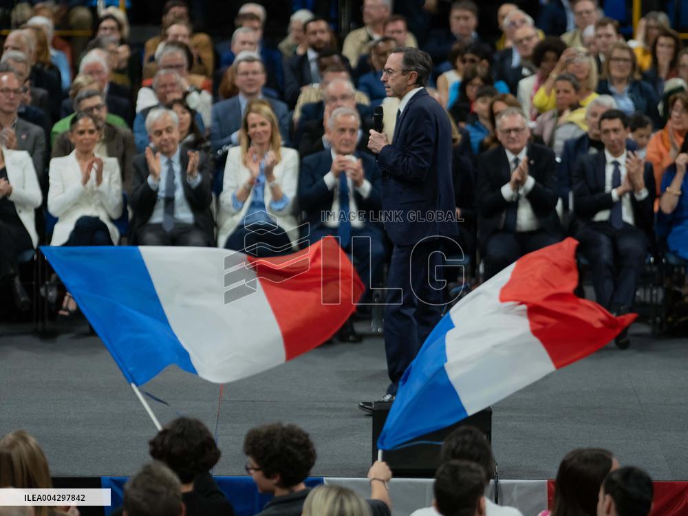 Bruno Retailleau Campaign for The Presidency of Les Republicains LR - Levallois