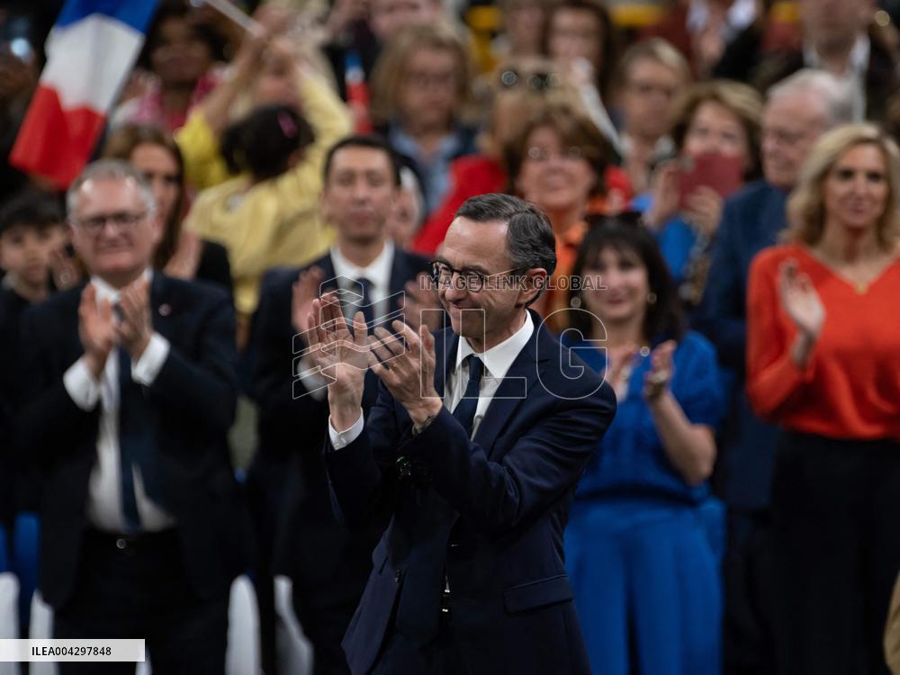 Bruno Retailleau Campaign for The Presidency of Les Republicains LR - Levallois