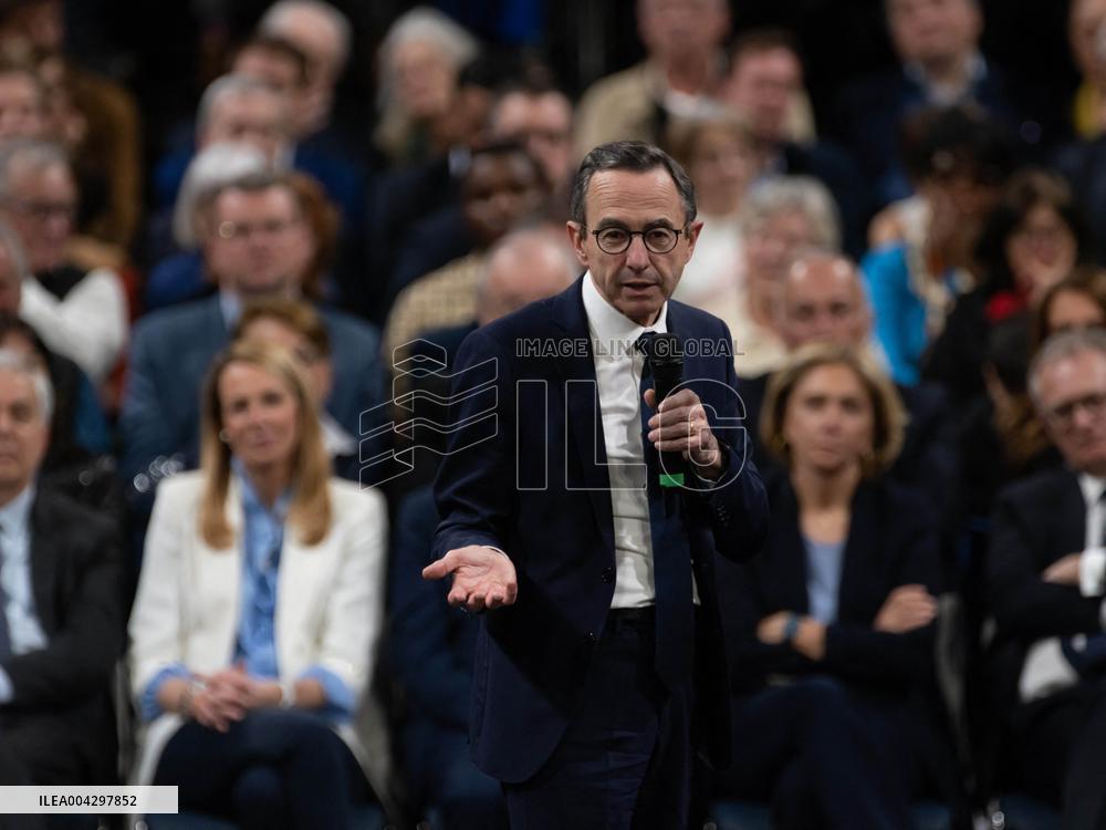 Bruno Retailleau Campaign for The Presidency of Les Republicains LR - Levallois