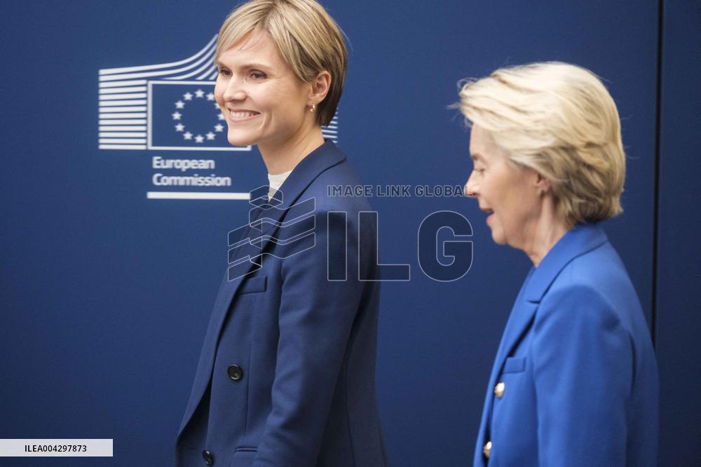 Prime Minister Of Iceland Visits The EU Commission - Brussels