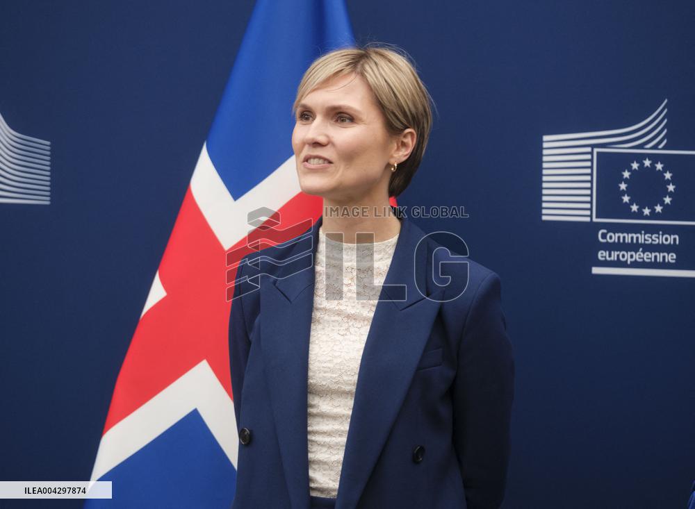 Prime Minister Of Iceland Visits The EU Commission - Brussels