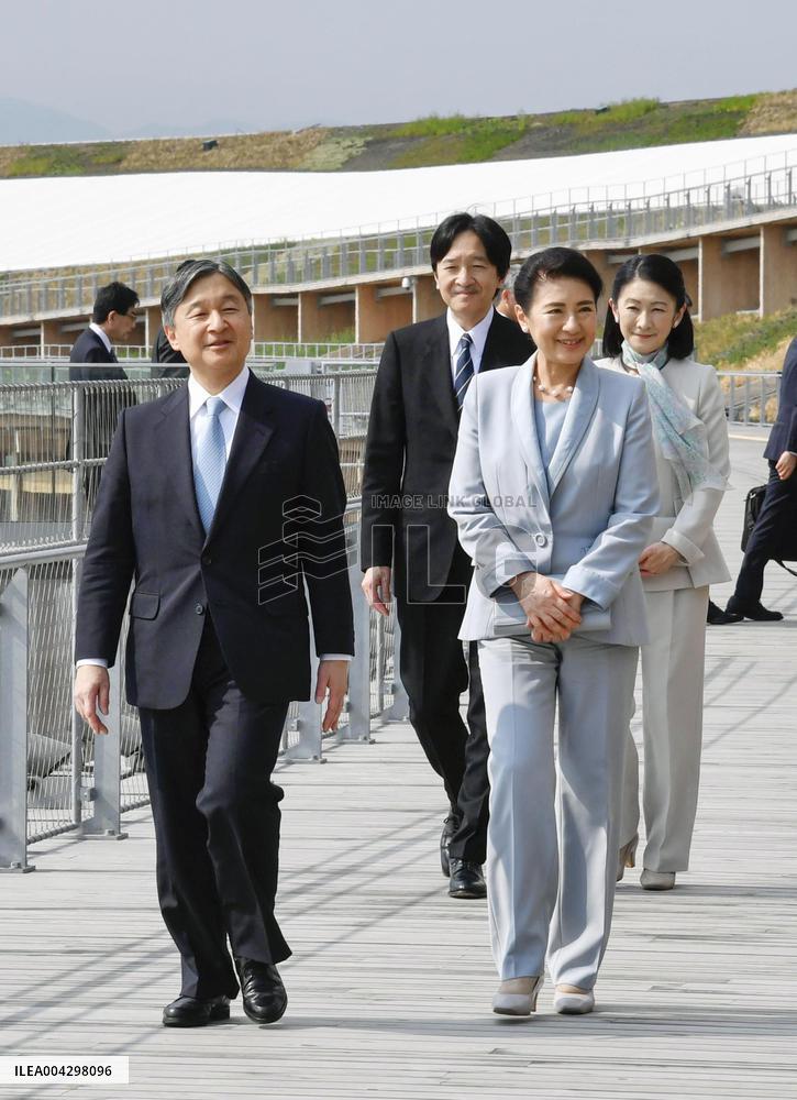 Japan emperor, empress visit Osaka