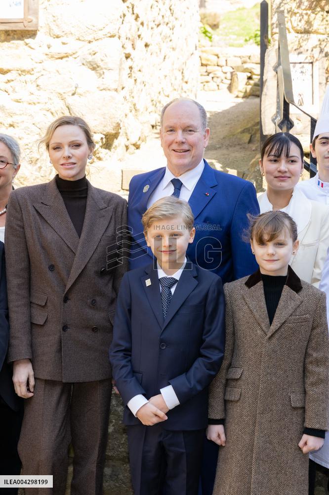 NO TABLOIDS - Official visit to Brittany by Prince Albert II of Monaco with his family - Plevenon