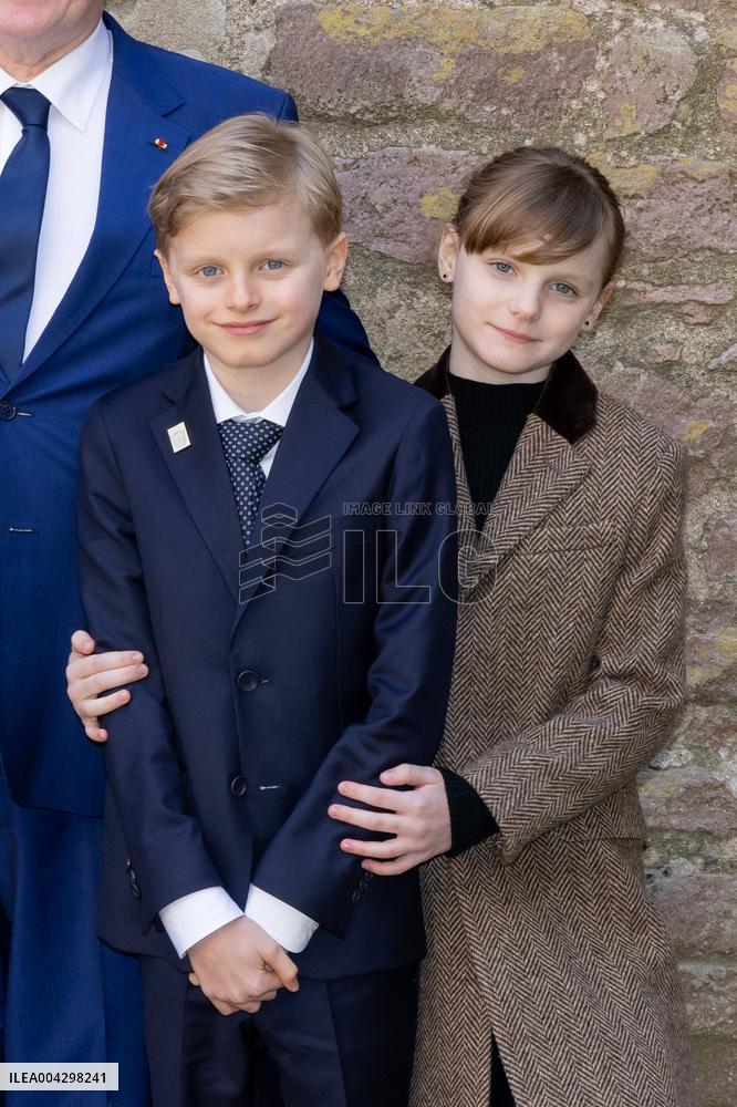 NO TABLOIDS - Official visit to Brittany by Prince Albert II of Monaco with his family - Plevenon