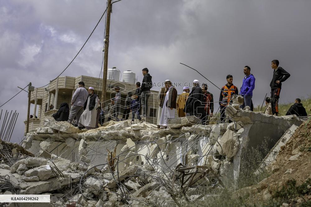 Palestinian Homes Destroyed in Hebron - West Bank