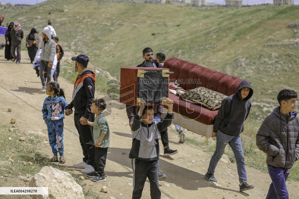 Palestinian Homes Destroyed in Hebron - West Bank