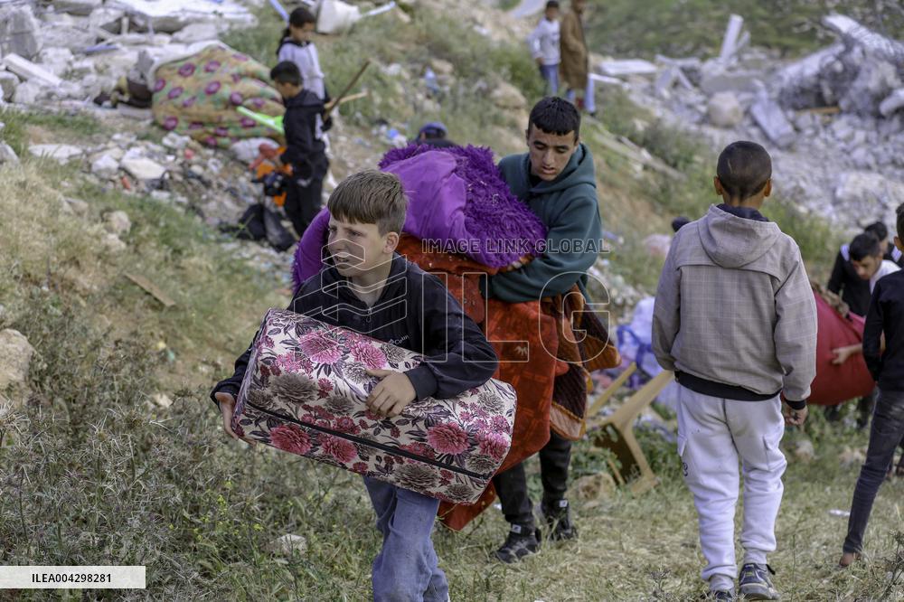 Palestinian Homes Destroyed in Hebron - West Bank