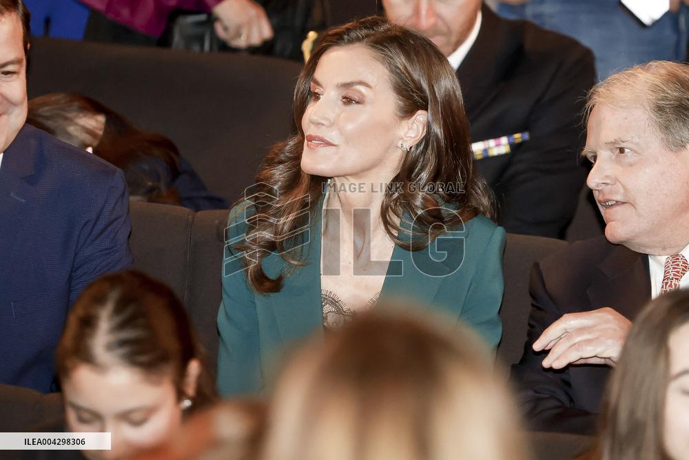 Queen Letizia Attends Princess Of Girona Foundation Talent Tour - Spain