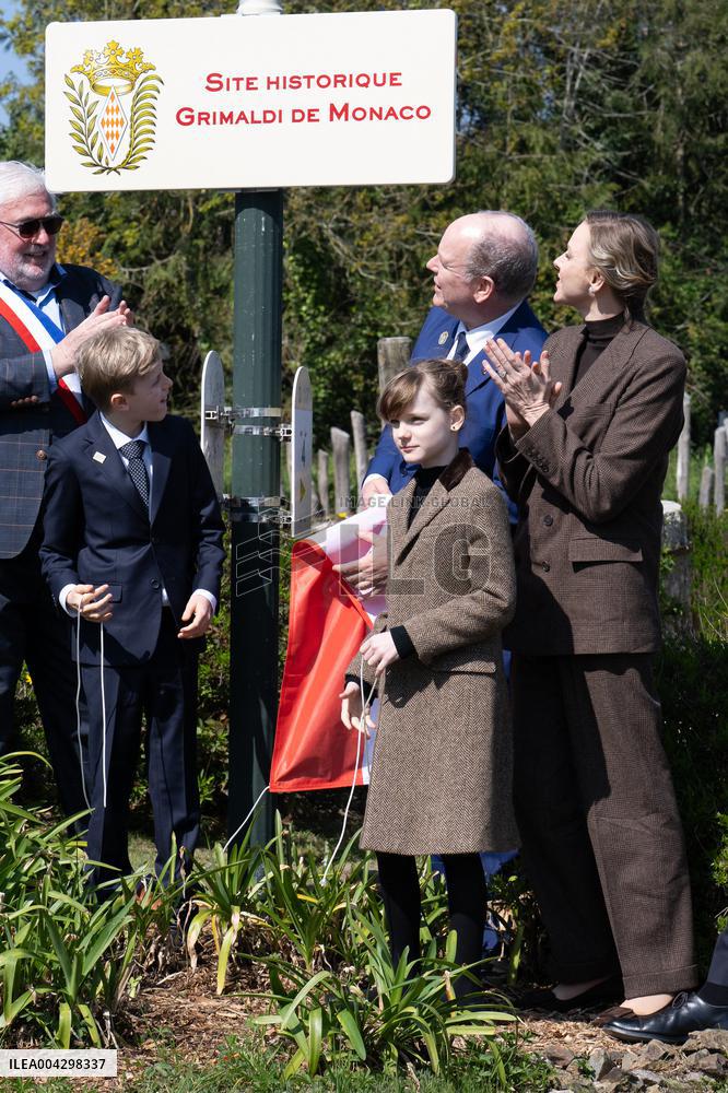 NO TABLOIDS - Official visit to Brittany by Prince Albert II of Monaco with his family - Plevenon